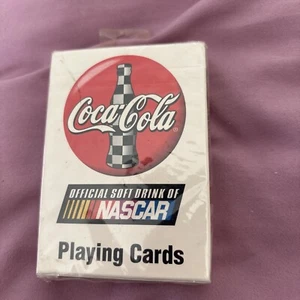 1999 COCA-COLA, BICYCLE DECK CARDS, NASCAR   ( COCA-COLA DECK OF CARDS UNOPENED) - Picture 1 of 2