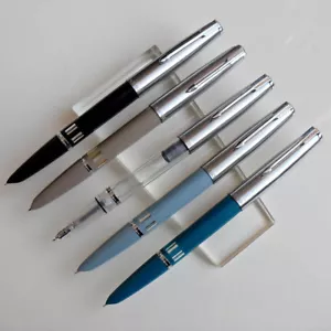 Wing Sung 601 Silver Cap Vacumatic Fountain Pen Fine Nib 0.5mm Aleación de aluminio #b - Imagen 1 de 15