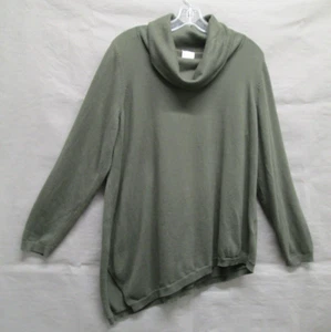 Suéter Chico's Para Mujer 3 Verde Cuello Tortuga Dobladillo Asimétrico Fluido Informal XL - Imagen 1 de 11