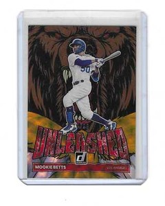 Mookie Betts 2022 Panini Donruss Unleashed #/99 GOLD Parallel Dodgers Card