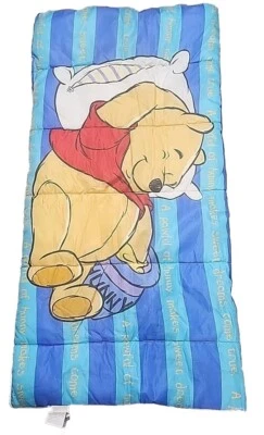 Vintage 90s Winnie the Pooh Hunny Pot Kids Sleeping Bag (Nice Condition!) 29x53 - Image 1 of 4