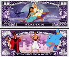 Aladdin Million Dollar Bill Play Funny Money Novelty Note + FREE SLEEVE