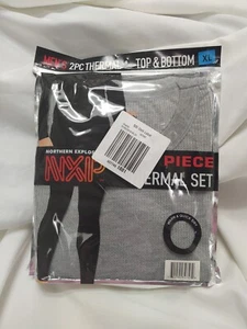 Northern Explosion NXP Mens XL Gray Thermal Underwear Top Bottom Long John NWT - Picture 1 of 5
