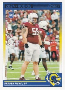 2024 Score Braden Fiske L.A. Rams Rookie Card #325 - Picture 1 of 2
