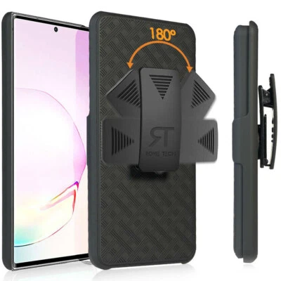 ROME TECH For Galaxy Note20 Ultra 5G Note10+ Lite 5G Holster Belt Clip Phone Hybrid Case