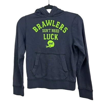 Abercrombie & Fitch Muscle Hoodie Sweater Kids Boys Black Green  Size M - Image 1 of 4