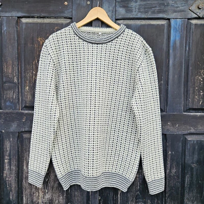 Sweater 100% Wool men NEW Swedish Norwegian Fisherman’s Men Crew-Neck jumper - Image 1 of 4