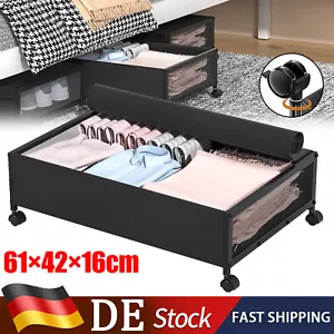 Unterbett Aufbewahrungsbox Unterbettkommode Metallrahmen Bettkasten Aufbewahrung - Bild 1 von 17