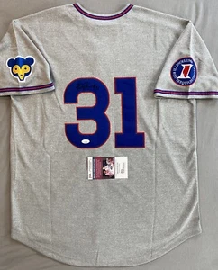CHICAGO CUBS FERGIE JENKINS SIGNED #31 COOPERSTOWN COLLECTION JERSEY JSA AX31484 - Picture 1 of 5