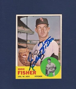 Eddie Fisher signed Chicago White Sox 1963 Topps baseball card - Picture 1 of 1