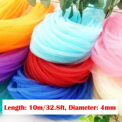 Flexible Mesh Tubing Ribbon Hair Shoes Bag Costume DIY Craft Christmas Decor Sew - Image 1 of 4