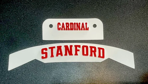 Stanford Cardinal 3D F7 Bumper Set, for a Full Size Football Helmet Cover