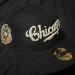 New Era Fitted Hat 7 1/4 Kj Chicago White Sox Babe Ruth Inspo - Picture 1 of 4