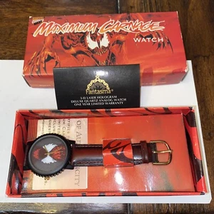 Maximum Carnage Watch 1994 NEW IN BOX + COA* (MARVEL, Carnage, Spider-Man) - Picture 1 of 1