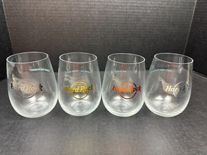 Hard Rock Ltd Edition Stemless Wine Glass Set of 4 2017 Living Our Motto - Picture 1 of 9