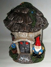 Fairy Garden Gnome Cottage House  7" H x 5 1/4"W x 5"D Resin