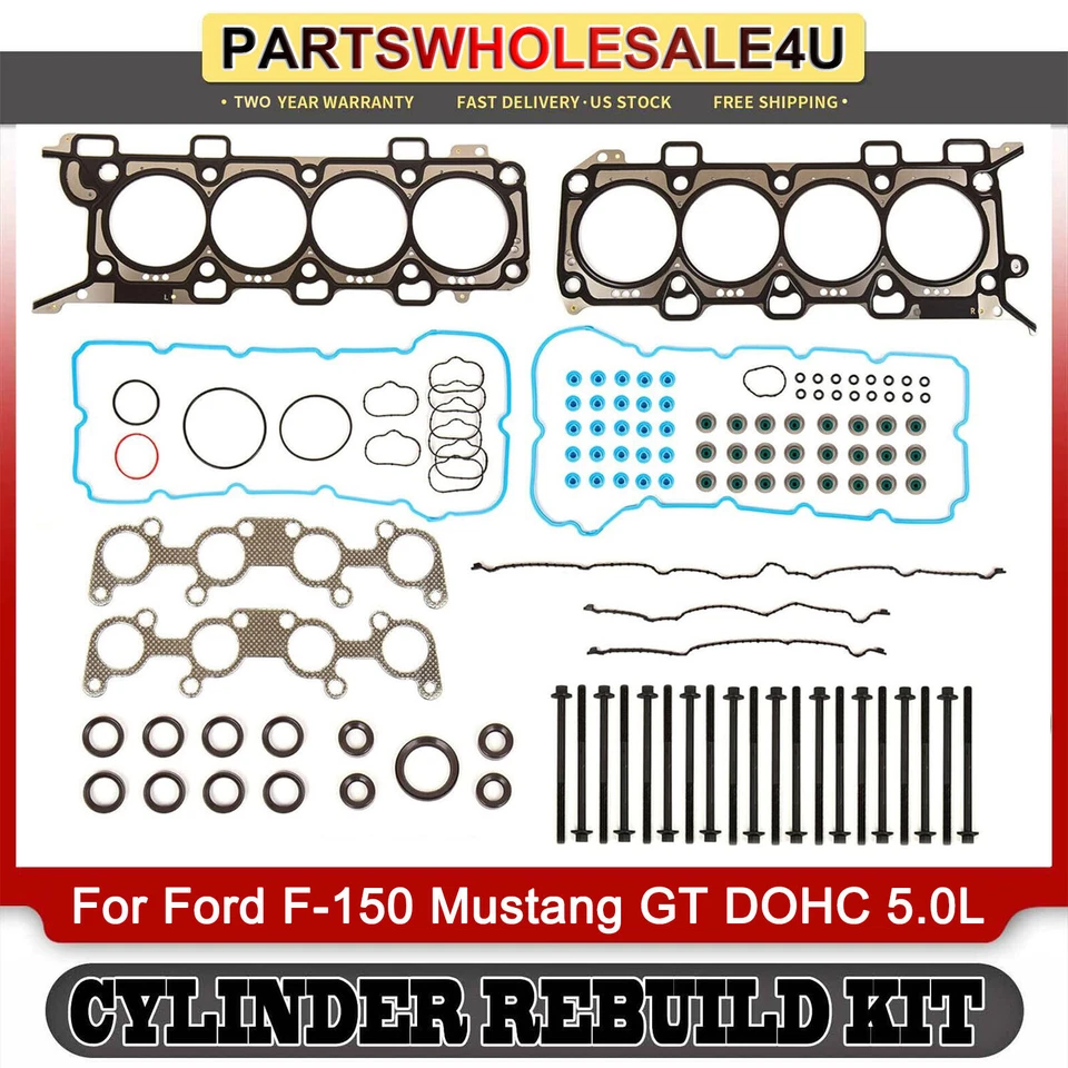 Cylinder Head Gasket Set Bolts M12 for 5.0L Ford F-150 Mustang GT DOHC 2011-2014 - Image 1 of 4