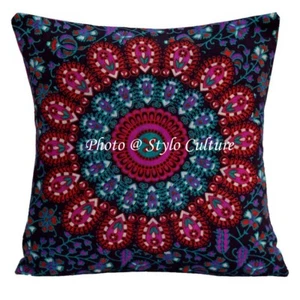 Home Decor Pillow Cover Mandala Bohemian Mandala Cushion Cover Throw 16 x 16 in - Picture 1 of 5
