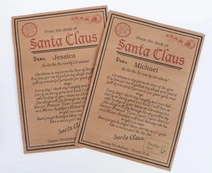 PERSONALISED LETTER FROM SANTA CLAUS FATHER CHRISTMAS ANY NAME - Picture 1 of 1