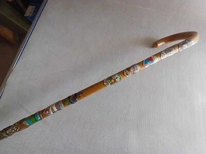 Tyrolean walking stick with 10 medallions - Picture 1 of 5