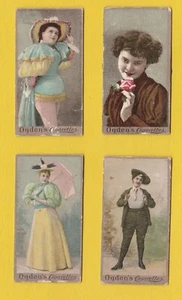 Ogdens Cigarette Tobacco Card - Beauties BOCCA 1899 -group of 4 with back damage - Picture 1 of 2
