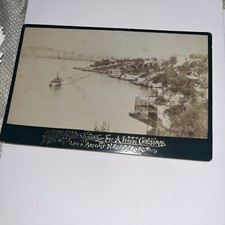 Antique Cabinet Card Christmas Card Photo: Lavender Bay Sydney Australia
