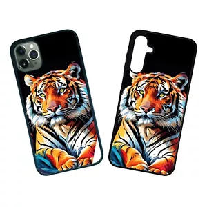 Tiger Handyhülle für iPhone Samsung Google Silikon Seitencover Tier Geschenk TIG1 - Bild 1 von 4