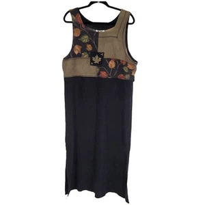 Nina Piccalino Damen 14 Kunstleder schwarz hinten zum Binden ärmellos Maxikleid Herbst - Bild 1 von 11