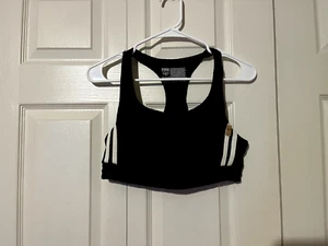 Victoria’s Secret PINK Black Fleece Lounge Sports Bra ~ Size LARGE ~ NWT! - Picture 1 of 4