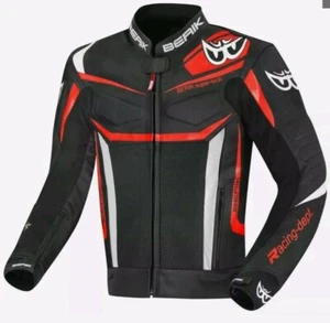 Berik Motorbike/Motorcycle Leather Jacket In Cowhide/ 5 Protections/ All Sizes - Picture 1 of 3