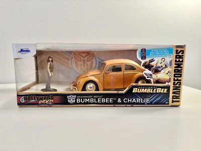 JADA Toys 1971 Volkswagen Beetle Bumblebee & Charlie 1:24 Diecast 30114 - Image 1 of 4