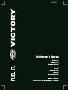 Hammer 2011 libro manual de los dueños de Victory - Imagen 1 de 12