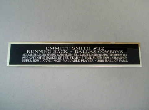 Emmitt Smith Football Card Plaque Or Display Case Nameplate 1.5 X 8 Cover