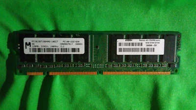 DIMM RAM MODULE MICRON/COMPAQ OEM MT16LSDT1664AG-10EC7 128MB 100MHZ CL2 - Image 1 of 2