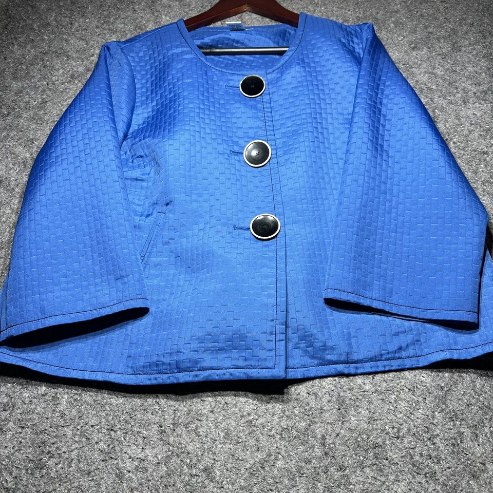 Chaqueta para mujer Kim Roger talla XL azul con botones Foto 1 de 4