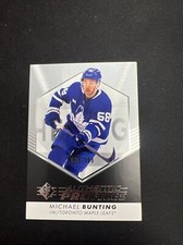 2022-23 SP Authentic Profiles Silver #AP-14 Michael Bunting /399 Maple Leafs