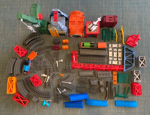 Thomas & Friends Trackmaster 168 Piece Lot Train Track Cranky Percy Harold TS Cover