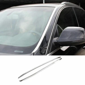 For Audi Q5 2009-2017 Silver Stainless Steel Front Windshield Side Strips Trim - Picture 1 of 5