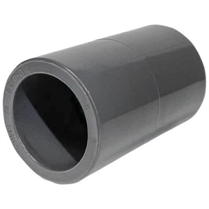 Sch 80 PVC 3/4 Inch Straight Coupling Socket Connect - Picture 1 of 5