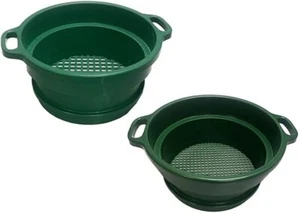 2pc Gold Panning Large Plastic Deep Sorting Tray Classifiers 1/2", 1/4"  Mesh - Picture 1 of 3