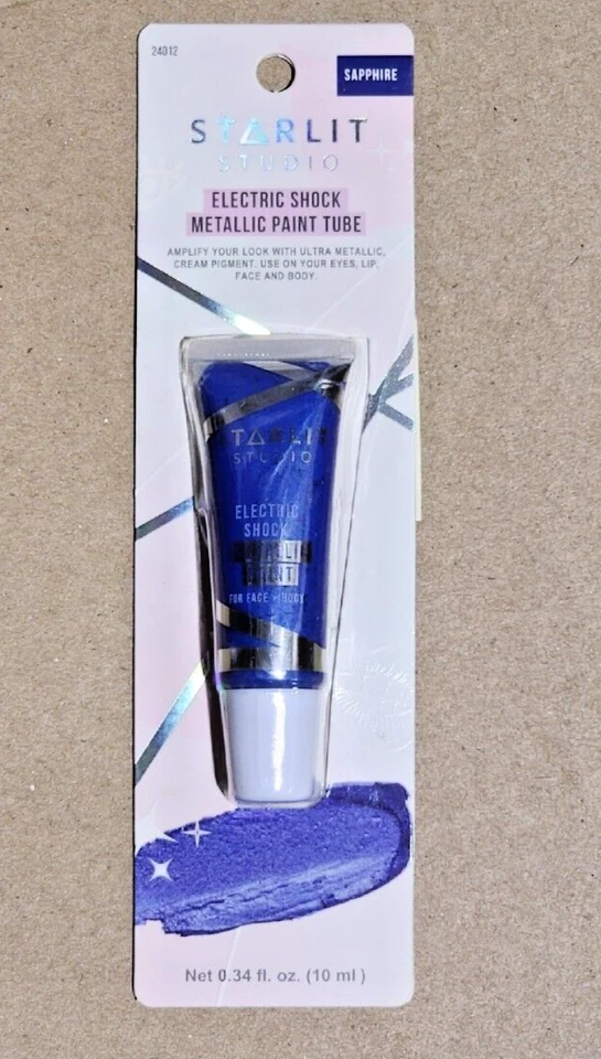 Tubo de pintura metálico con descarga eléctrica Starlit Studio, zafiro Foto 1 de 1