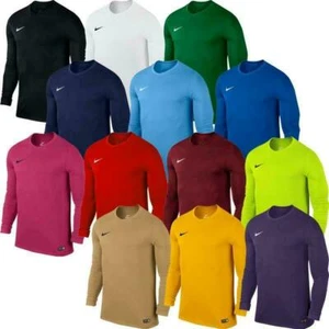T-shirt uomo Nike maniche lunghe camicie Park VI calcio running top t-shirt - Foto 1 di 15