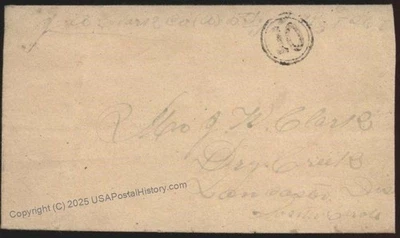 CSA Confederate Camp Army of Northern Virginia Due Civil War Cover SC 112118 - Image 1 of 2