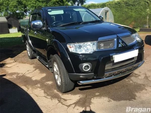 Front Spoiler Bar For Mitsubishi L200 2010 - 2015 4x4 Stainless Steel Nudge Chin - Picture 1 of 6