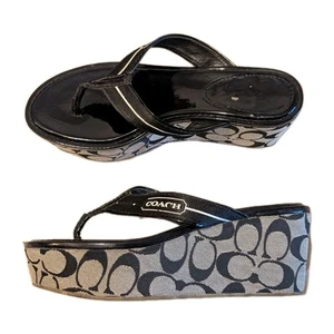 Sandali con zeppa e plateau Coach taglia 7 - Foto 1 di 11