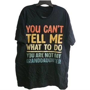 Großes schwarzes Unisex Grafik T-Shirt "You can't tell me what to do..." - Bild 1 von 4