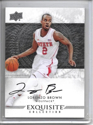 2013-14 Upper Deck Exquisite LORENZO BROWN AUTO RC #3/60 NC STATE WOLFPACK! - Image 1 of 2