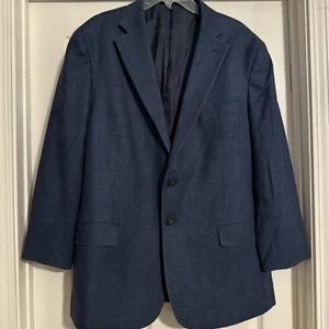 Men’s Jos. A. Bank 1905 Blazer Jacket Coat 48R Blue 52% Silk 48% Wool - Picture 1 of 9