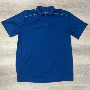 Camisa Polo Ariat Para Hombres Azul Medio AriatTEK Heat Series Rendimiento Golf Atlético - Imagen 1 de 5