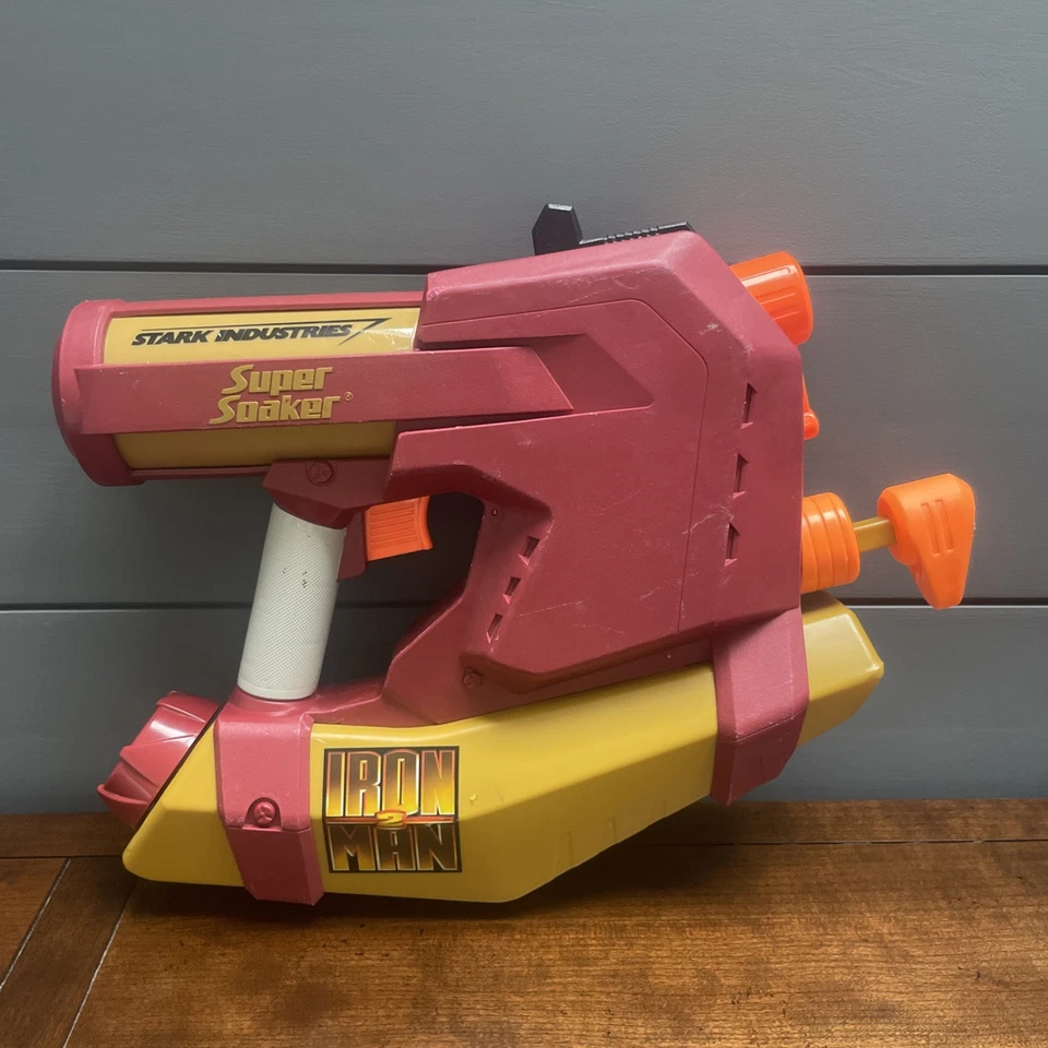 Pistola de chorro de agua Super Soaker Marvel Iron Man 2 Stark Industries 2009 (¡probada)!! Foto 1 de 4